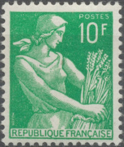 Type Moissonneuse. 10f. Vert. Neuf luxe ** Y1115A