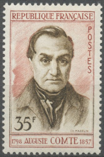 Centenaire de la mort d'Auguste Comte. 35 f. brun-rouge et sépia Y1121