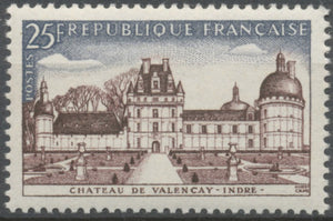Série touristique. Château de Valençay 25f. Brun-rouge et gris-bleu. Neuf luxe ** Y1128