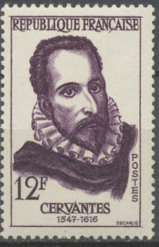 Célébrités étrangères. Miguel Cervantès de Saavedra 12f. Violet foncé. Neuf luxe ** Y1134