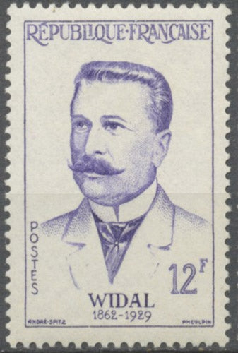 Grands médecins. Fernand Widal 12f. Violet. Neuf luxe ** Y1143