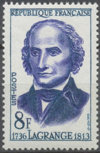 Grands savants. Joseph-Louis Lagrange 8f. Bleu-vert et bleu-violet. Neuf luxe ** Y1146