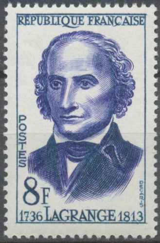 Grands savants. Joseph-Louis Lagrange 8f. Bleu-vert et bleu-violet. Neuf luxe ** Y1146