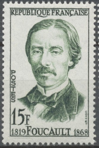 Grands savants. Léon Foucault 15f. Vert-noir et vert. Neuf luxe ** Y1148