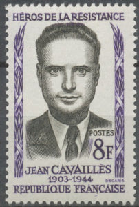 Héros de la Résistance (II) Jean Cavaillès 8f. Violet et brun-noir. Neuf luxe ** Y1157