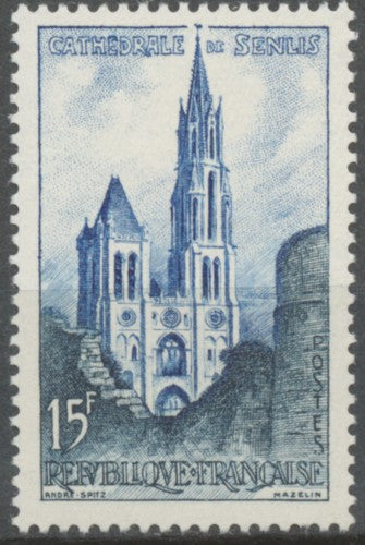 Cathédrale de Senlis. 15f. Gris-bleu et bleu. Neuf luxe ** Y1165