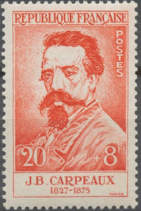 Célébrités. J.-B. Carpeaux (autoportrait)  20f. + 8f. Rouge. Neuf luxe ** Y1170
