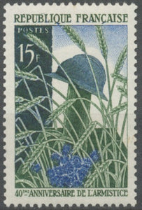 40e anniversaire de l'armistice. 15f. Vert et bleu. Neuf luxe ** Y1179