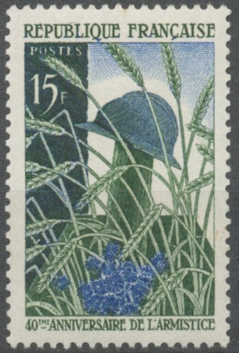 40e anniversaire de l'armistice. 15f. Vert et bleu. Neuf luxe ** Y1179