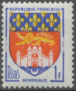 Armoiries de villes (III) Bordeaux. 1f. Bleu, rouge et jaune. Neuf luxe ** Y1183