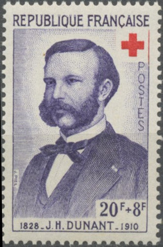 Au profit de la Croix-Rouge.  J. Henri Dunant  20f. + 8f. Violet. Neuf luxe ** Y1188