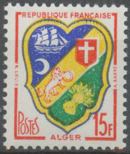 Blason d'Alger. 15f. Polychrome. Neuf luxe ** Y1195