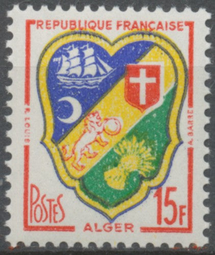 Blason d'Alger. 15f. Polychrome. Neuf luxe ** Y1195