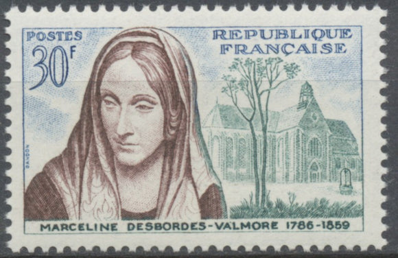 Centenaire de la mort de Marceline Desbordes-Valmore. Eglise N-D. de Douai. 30f. Neuf luxe ** Y1214