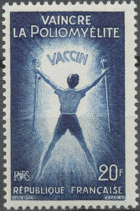 Pour vaincre la poliomyélite. 20f. Bleu foncé. Neuf luxe ** Y1224