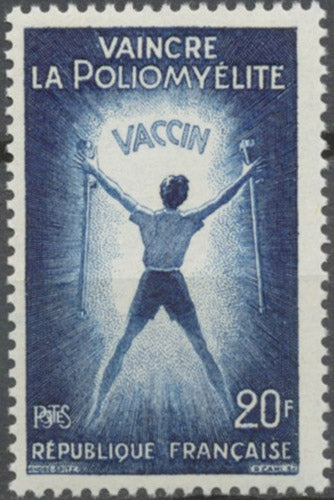 Pour vaincre la poliomyélite. 20f. Bleu foncé. Neuf luxe ** Y1224