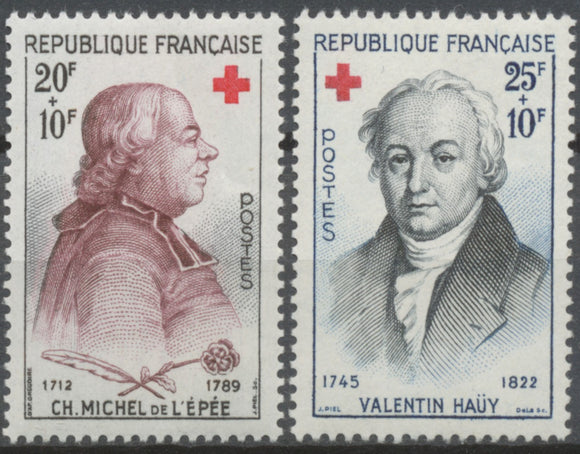 Série Au profit de la Croix-Rouge.  2 valeurs. Neuf luxe ** Y1227S