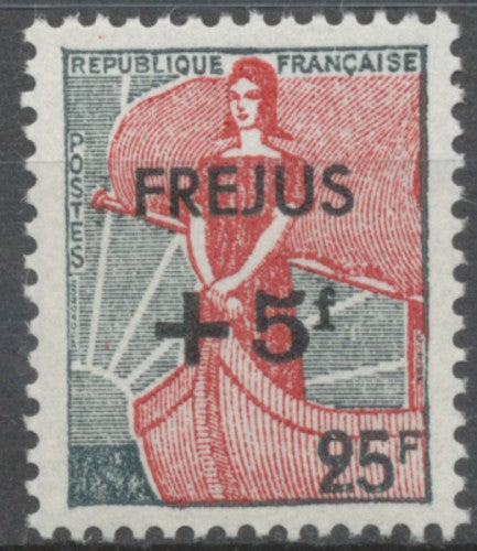 Au profit des sinistrés de Fréjus. Marianne à la nef surchargé. + 5f. Sur 25f. Neuf luxe ** Y1229