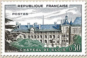 Château de Blois. 30c. Bleu, sépia et vert-bleu Y1255