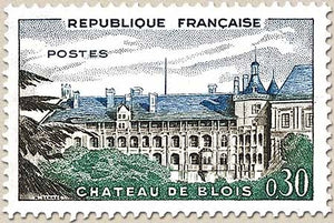 Château de Blois. 30c. Bleu, sépia et vert-bleu Y1255