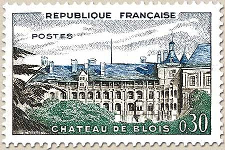 Château de Blois. 30c. Bleu, sépia et vert-bleu Y1255