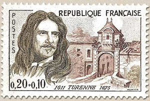 Célébrités. Henri de La Tour d'Auvergne, vicomte de Turenne, à Bazeille  20c. + 10c. Olive et lilas-brun Y1258