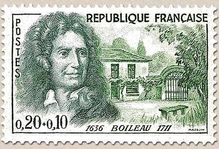 Célébrités. Nicolas Boileau et sa maison, à Auteuil  20c. + 10c. vert et vert-bleu Y1259