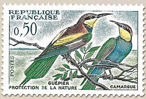 Oiseaux. Guêpiers. 50c. Multicolore Y1276