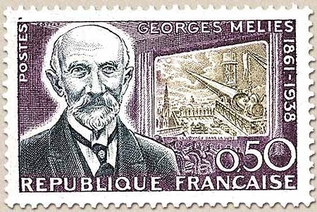 Centenaire de la naissance de Georges Méliès. Georges Méliès et son film Le voyage dans la Lune  50c. Y1284