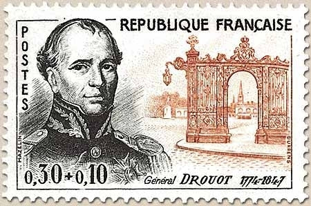 Célébrités. Général Drouot et les grilles de Lamour, place Stanislas, à Nancy  30c. + 10c. Y1298