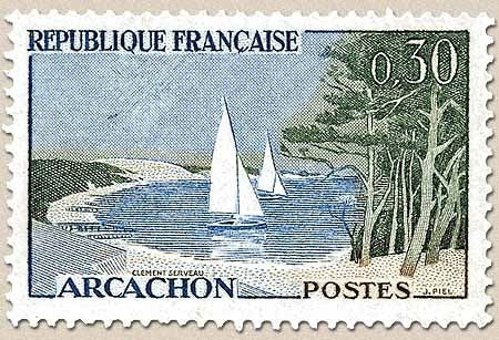 Série touristique. Arcachon  30c. Vert-gris, outremer et bistre Y1312