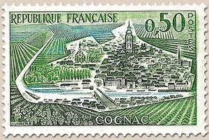 Série touristique. Cognac  50c. Vert, vert foncé et bleu-vert Y1314