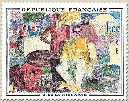 Tableaux de peintres modernes. 14 juillet de R. de La Fresnaye (1885-1925) 1f. Polychrome Y1322