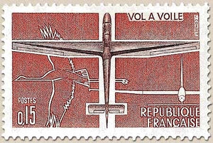 Aviation légère et sportive. Vol à voile 15c. Brun-orange et violet-brun Y1340