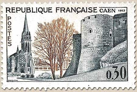 36e Congrès de la Fédération des sociétés philatéliques françaises, à Caen. Eglise Saint-Pierre   30c. Y1389