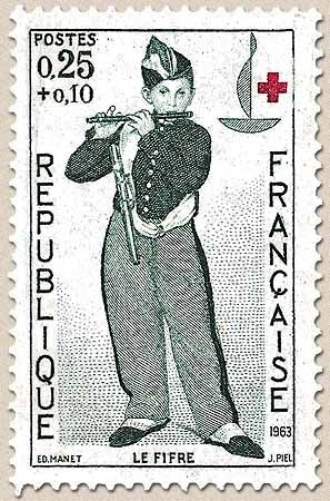 Au profit de la Croix-Rouge. Centenaire Croix-Rouge internationale.  Le fifre, Manet (1832-1883) 25c. + 10c. Y1401