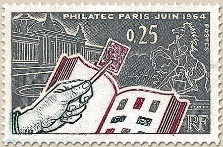 Exposition philatélique internationale PHILATEC 1964, à Paris (Prélude). Le Grand Palais. 25c. Y1403