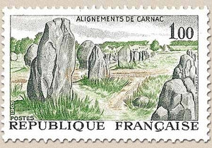 Série touristique. Alignements de Carnac. 1f. Gris, vert et bistre Y1440
