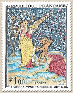 Oeuvres d'art. L'Apocalypse (tapisserie du XIV° s., à Angers) 1f. Polychrome Y1458