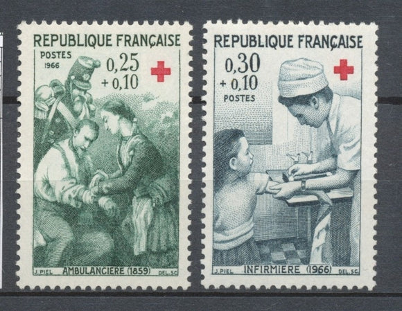 Série Au profit de la Croix-Rouge. 2 valeurs Y1509S