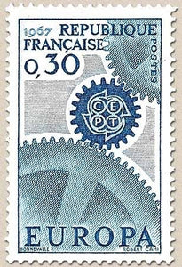 Europa. 30c. Bleu, gris et bleu foncé Y1521