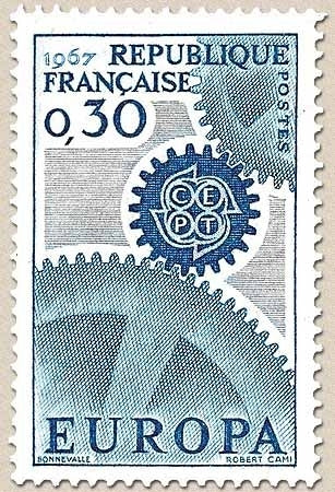 Europa. 30c. Bleu, gris et bleu foncé Y1521