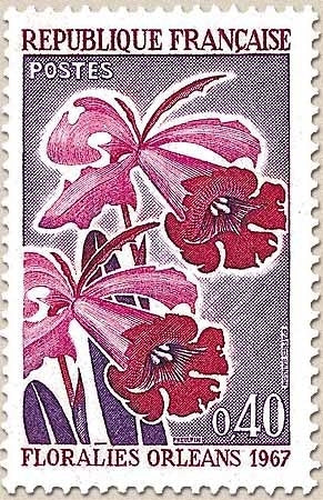 Floralies d'Orléans. Orchidées 40c. Rouge, rose et violet Y1528