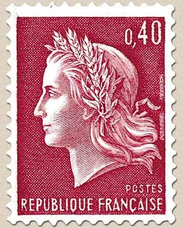 Type Marianne de Cheffer (I) 40c. Rouge carminé Y1536B