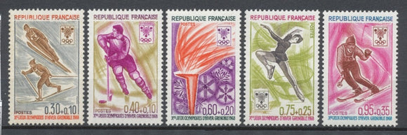 Série Jeux Olympiques d'hiver, à Grenoble. 5 valeurs Y1547S