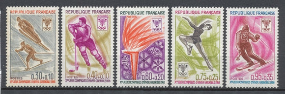 Série Jeux Olympiques d'hiver, à Grenoble. 5 valeurs Y1547S