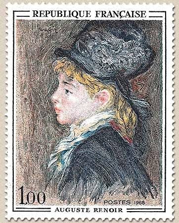 Oeuvres d'art. Modèle, d'Auguste Renoir (1841-1919) 1f. Polychrome Y1570
