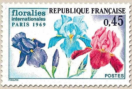 Floralies internationales de Paris. Héliogravure. 45c. Polychrome Y1597