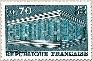 Europa. 10e anniversaire de la Conférence Européenne des Postes et Télécommunications. 70c. Bleu-vert Y1599