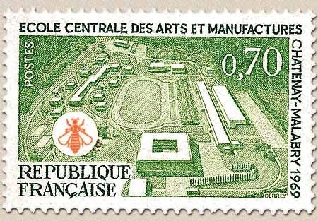 École centrale des Arts et Manufactures, à Châtenay-Malabry. 70c. Vert et orange Y1614
